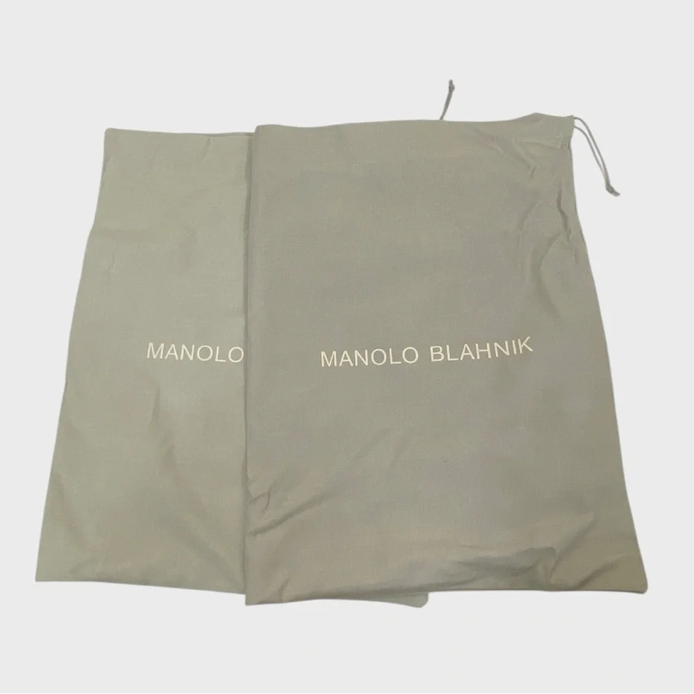 Manolo Blahnik New in Box Hangisi Purple Pleated Satin Pumps Size 39 1/2 - Picture 11 of 12